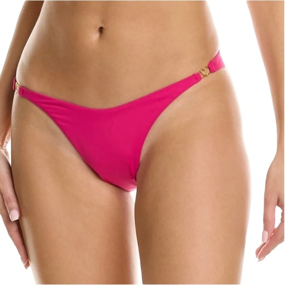 L*Space Ziggy Bikini Bottom in Bougainvillea Pink NWT Size M